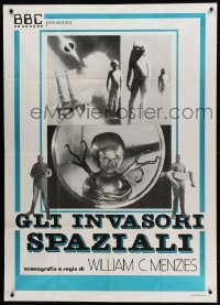 2c816 INVADERS FROM MARS Italian 1p R76 classic, different images of monsters from outer space!