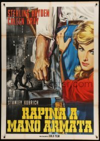 2c826 KILLING Italian 1p R64 Stanley Kubrick classic film noir, cool completely different art