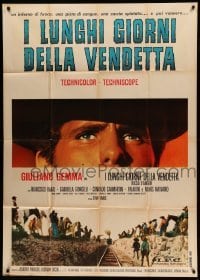2c841 LONG DAYS OF VENGEANCE Italian 1p '66 cool c/u of Giuliano Gemma, spaghetti western!
