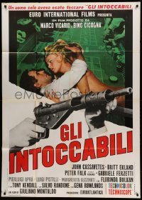 2c846 MACHINE GUN McCAIN Italian 1p '70 John Cassavetes, naked Britt Ekland, cool gambling image!