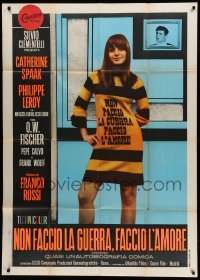 2c849 MAKE LOVE NOT WAR Italian 1p '66 sexy Catherine Spaak, directed by Franco Rossi!