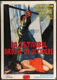 2c879 ORDERS TO KILL- FROM ISTANBUL Italian 1p '65 Serafini art of spy w/gun over near-naked woman!