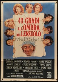 2c917 SEX WITH A SMILE Italian 1p '76 Ciriello art of Marty Feldman, Bouchet, Fenech & co-stars!
