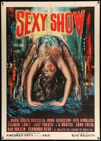 2c919 SEXY SHOW Italian 1p '63 Elio Belletti's Carosello di notte, sexy art of showgirl!