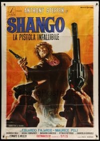 2c922 SHANGO Italian 1p '70 La Pistola Infallibile, spaghetti western artwork by Rodolfo Gasparri!