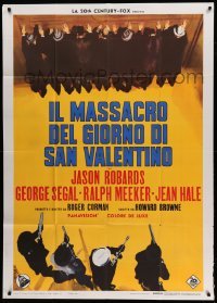 2c934 ST. VALENTINE'S DAY MASSACRE Italian 1p '67 Nistri art of gangsters about to kill citizens!