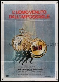 2c954 TIME AFTER TIME Italian 1p '80 Malcolm McDowell as H.G. Wells, cool C.W. Taylor artwork!