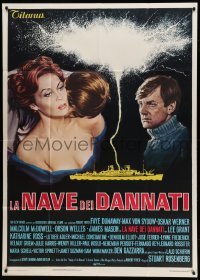 2c974 VOYAGE OF THE DAMNED Italian 1p '77 Faye Dunaway, Max Von Sydow, Oskar Werner, different art!