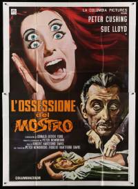 2c439 CORRUPTION Italian 2p '69 great creepy different art of screaming woman with four eyes!