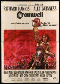 2c444 CROMWELL Italian 2p '70 great Brian Bysouth artwork of Richard Harris & Alec Guinness!