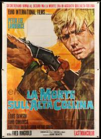 2c450 DEATH ON HIGH MOUNTAIN Italian 2p '69 Peter Lee Lawrence, Gasparri spaghetti western art!