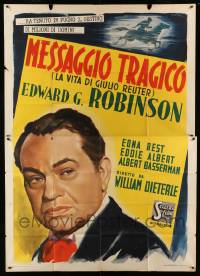 2c453 DISPATCH FROM REUTERS Italian 2p '50 Edward G. Robinson, founds 1st great news agency, rare!