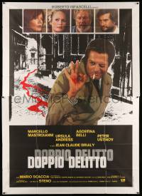 2c458 DOUBLE MURDER Italian 2p '78 Marcello Mastroianni, Agostina Belli, Ursula Andress & Ustinov!
