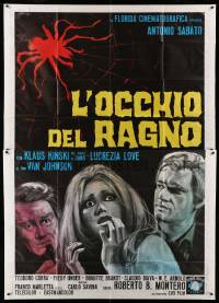 2c472 EYE OF THE SPIDER Italian 2p '71 Franco art of Lucrecia Love between Sabato & Van Johnson!