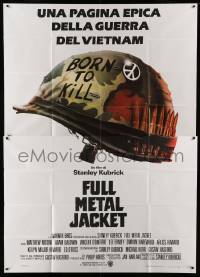 2c481 FULL METAL JACKET Italian 2p '87 Stanley Kubrick Vietnam War movie, Philip Castle art!