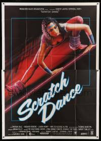 2c494 HEAVENLY BODIES Italian 2p '85 sexy girl workout pose, re-titled Scratch Dance, Sciotti art!