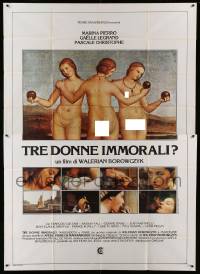 2c510 IMMORAL WOMEN Italian 2p '79 Walerian Borowczyk's Les Heroines du mal, Raphael nude artwork!