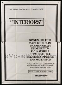 2c512 INTERIORS Italian 2p '79 Diane Keaton, Mary Beth Hurt, E.G. Marshall, Woody Allen!