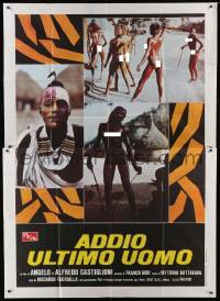 2c531 LAST SAVAGE Italian 2p '78 Addio ultimo uomo, bizarre mondo documentary with naked natives!