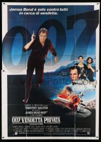 2c536 LICENCE TO KILL Italian 2p '89 Timothy Dalton as James Bond, he's out for revenge!