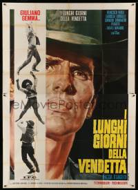 2c542 LONG DAYS OF VENGEANCE Italian 2p '67 close up art of Giuliano Gemma, spaghetti western!