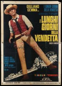 2c541 LONG DAYS OF VENGEANCE Italian 2p '66 full-length Fiorenzi art of cowboy Giuliano Gemma!