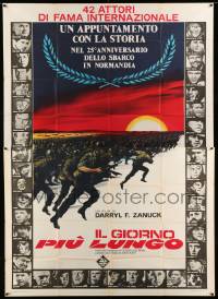 2c543 LONGEST DAY Italian 2p R69 Zanuck's World War II D-Day movie with 42 international stars!