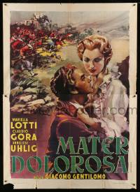 2c559 MATER DOLOROSA Italian 2p R51 art of lovers Mariella Lotti & Claudio Gora over battleground!