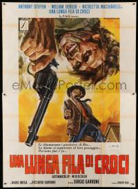 2c566 NO ROOM TO DIE Italian 2p '69 Anthony Steffen as Django, Gasparri spaghetti western art!