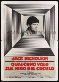 2c571 ONE FLEW OVER THE CUCKOO'S NEST Italian 2p '76 Nicholson, Milos Forman classic, different!
