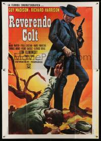 2c590 REVEREND'S COLT Italian 2p '71 cool spaghetti western art of Guy Madison by Franco!