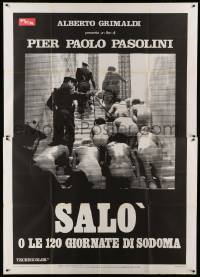 2c594 SALO OR THE 120 DAYS OF SODOM Italian 2p '76 Pier Paolo Pasolini, wild image of leashed women!