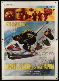 2c611 SNOW JOB Italian 2p '72 a thief on skis after $240,000, Ski Raiders, different Franco art!