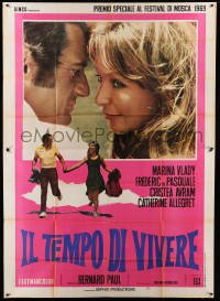2c630 TIME TO LIVE Italian 2p '69 Le temps de vivre, Bernard Paul & sexy Marina Vlady!