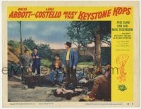 2d011 ABBOTT & COSTELLO MEET THE KEYSTONE KOPS LC #5 '55 in nice clothes at hobo jungle!