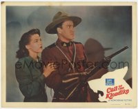2d113 CALL OF THE KLONDIKE LC #2 '50 Mountie Kirby Grant with rifle protecting pretty Anne Gwynne!