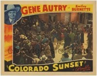 2d137 COLORADO SUNSET LC '39 great far shot of guys fighting on busy street outside county bank!