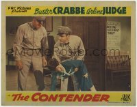 2d139 CONTENDER LC '44 boxer Buster Crabbe in work uniform catches woman as she falls!