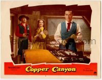 2d141 COPPER CANYON LC #8 '50 Hedy Lamarr watches MacDonald Carey point gun at Ray Milland!