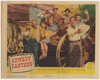 2d145 COWBOY CANTEEN LC '44 great image of country western band posing on wagon!