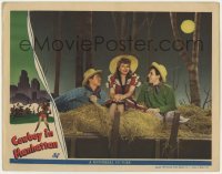 2d147 COWBOY IN MANHATTAN LC '43 cowgirl Frances Langford sitting in haystack by Robert Paige!