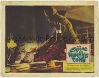 2d156 CURSE OF THE MUMMY'S TOMB LC '64 great close up of the bandaged monster choking guy!
