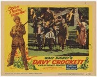 2d161 DAVY CROCKETT, KING OF THE WILD FRONTIER LC #3 '55 Buddy Ebsen, Fess Parker & cast celebrate!