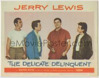 2d167 DELICATE DELINQUENT LC #6 '57 Jerry Lewis acts like a tough hood to impress the others!