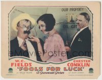 2d222 FOOLS FOR LUCK LC '28 W.C. Fields looks at Sally Blane flirting with Chester Conklin, rare!