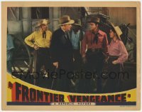 2d234 FRONTIER VENGEANCE LC '40 Don Red Barry, Betty Moran & two men standing by stagecoach!