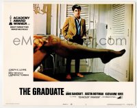 2d266 GRADUATE LC #7 R72 classic image of Dustin Hoffman staring at sexy leg, Mike Nichols!