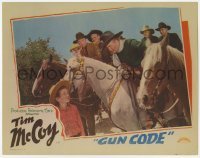 2d271 GUN CODE LC '40 men watch cowboy Tim McCoy getting information from little boy!