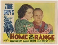 2d301 HOME ON THE RANGE LC '34 Zane Grey, c/u of Jackie Coogan & pretty Evelyn Brent!