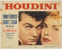 2d308 HOUDINI LC #1 '53 best close up of magician Tony Curtis & his sexy assistant Janet Leigh!